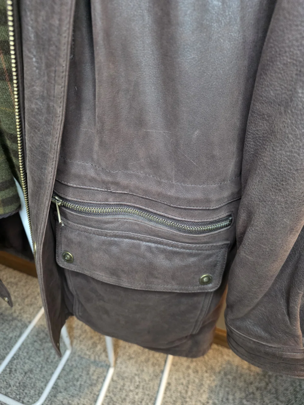 Wilsons Leather Brown Military-Style Leather Field Jacket